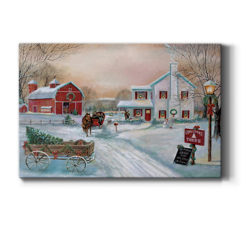 The Twillery Co.® Christmas Tree Farm Wrapped Canvas Print Wayfair